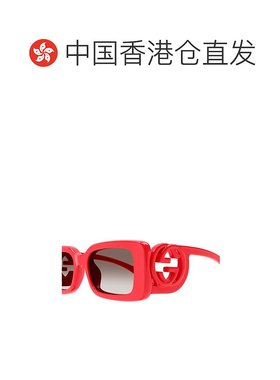 1h可退 香港直邮Gucci 古驰 女士 徽标太阳镜 GG1325S red红色 舒