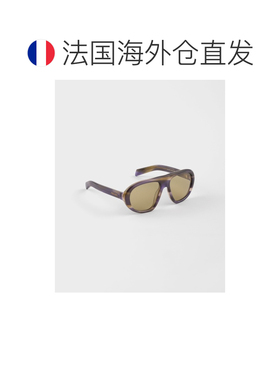 自营欧洲直邮PRADA普拉达 Shadowplay女士橄榄色大飞行员太阳镜