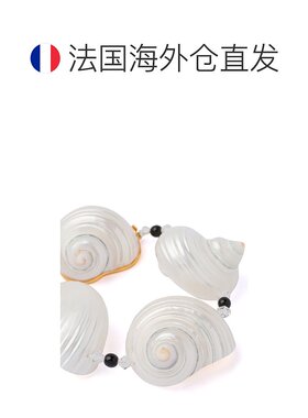 欧洲直邮PRADA (2025) 贝壳银手镯手链水晶银手链玛瑙