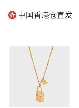 香港直邮Celine Triomphe Lock 大号黄铜镀金项链 461JH6BRA.