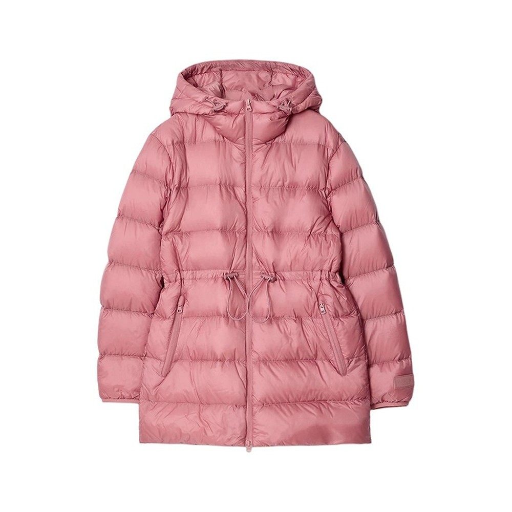 自营欧洲直邮Burberry/博柏丽 女士粉色锦纶绗缝徽标拉链连帽羽绒,淘宝优惠券,粉丝福利购,淘宝优惠卷