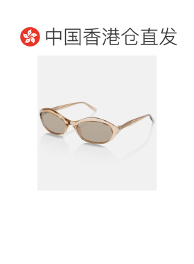 香港直邮magda butrym 女士 椭圆形太阳眼镜 beige米色 舒适时尚