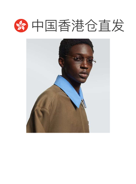 1h可退 香港直邮Miu Miu 缪缪 男士 椭圆形太阳眼镜 metal金属色