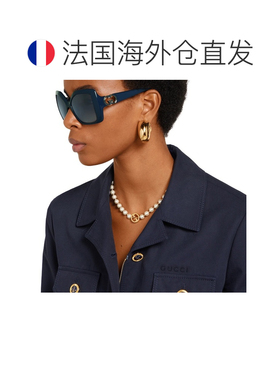 自营欧洲直邮Gucci/古驰 Interlocking系列女士浅金色黄铜圆形镂G