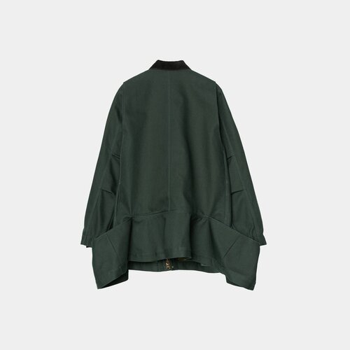自营欧洲直邮Carhartt WIP x sacai女士绿色棉撞色衣领夹克 - 图0