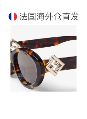 自营欧洲直邮Fendi芬迪 FF Diamonds女士太阳镜醋酸纤维眼镜棕色