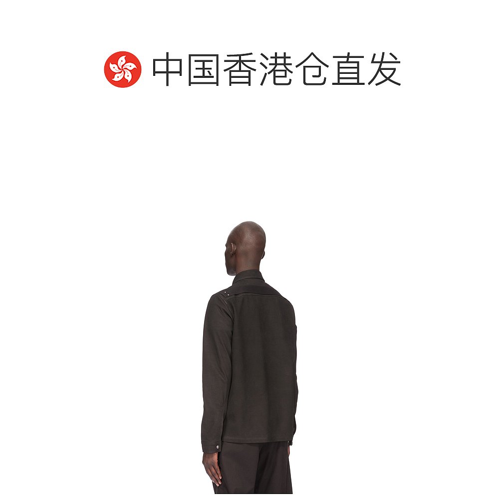 香港直邮Rick Owens 长袖皮夹克 RU01D3766LCK - 图1