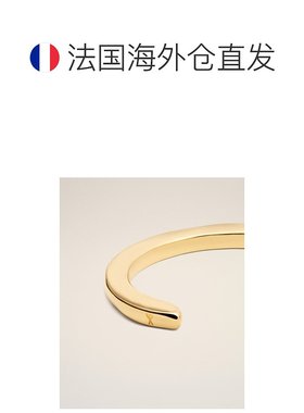 自营欧洲直邮AMI 沙丘金黄铜袖口小号手镯