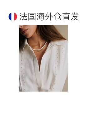 自营欧洲直邮Sezane 女士珍珠色树脂项链