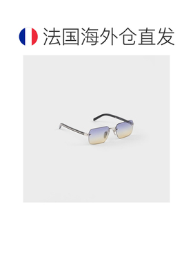 自营欧洲直邮PRADA普拉达 男士淡蓝色渐变镜片标志性金属牌太阳镜
