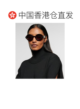 1h可退 香港直邮alaia 女士 花瓣形圆形太阳眼镜 brown棕色 舒适