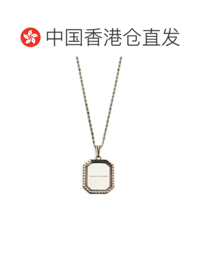 香港直邮mcqueen 亚历山大 麦昆 男士 碟形圆章浮雕链条项链 7088