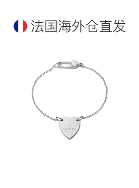自营欧洲直邮GUCCI/古驰 21新款 925银心形标志手链