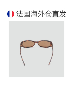 自营欧洲直邮Mango芒果 女士矩形镜框巧克力色太阳镜眼镜