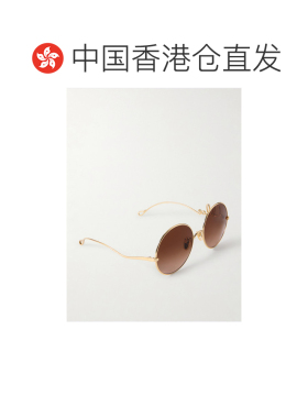 1h可退 香港直邮Chloe 蔻依 女士 标志性圆框镀金太阳眼镜 CH0372