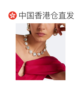 香港直邮CAROLINA HERRERA 女士 人造水晶珍珠锁骨链项链