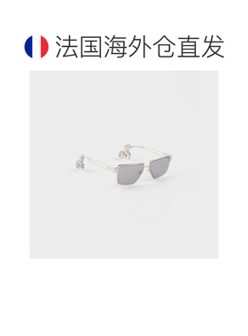 自营欧洲直邮PRADA普拉达 女士灰色镜片金属Prada Runway太阳镜
