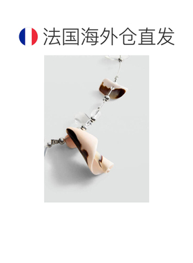 自营欧洲直邮MANGO 女士银色贝壳装饰项链