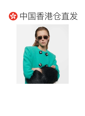 1h可退 香港直邮Gucci 古驰 女士 矩形太阳眼镜 000919 black黑色