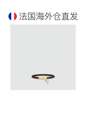 自营1h可退 欧洲直邮LV/路易威登 女士金色/黑色黄铜/帆布手链新