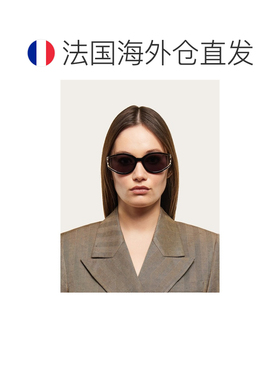 自营欧洲直邮Ferragamo菲拉格慕 女士黑色醋酸纤维Gancini椭圆形