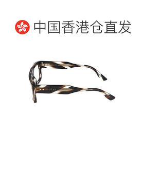 1h可退 香港直邮Gucci 古驰 男士 方形平光镜 GG1085O brown棕色