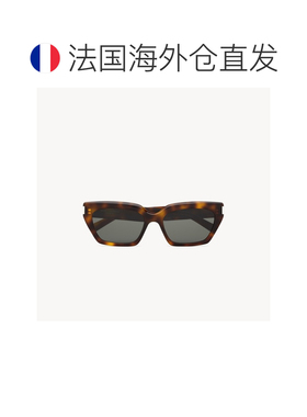 自营欧洲直邮YSL圣罗兰 SL 826女士中哈瓦那色/灰色醋酸纤维玳瑁