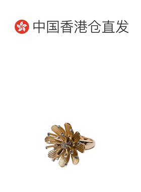 1h可退 香港直邮Miu Miu 镶有水晶的金属戒指 5IA0672IF1