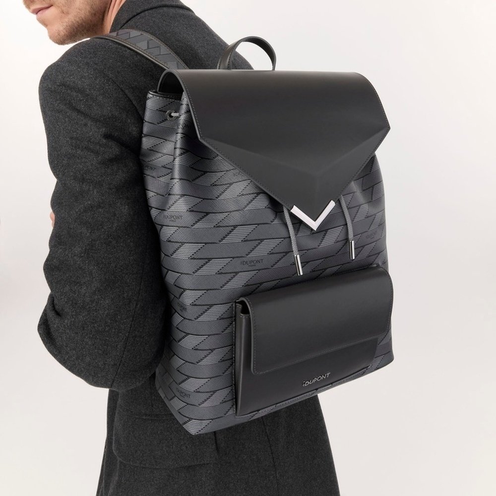 自营欧洲直邮Dupont 1872男士织物双肩包深灰色背包防水,淘宝优惠券,粉丝福利购,淘宝优惠卷