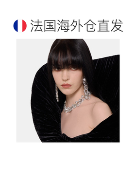 自营欧洲直邮GUCCI古驰 Staffa女士钯色黄铜水晶项链