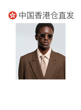 1h可退 香港直邮zegna 杰尼亚 男士 圆形太阳眼镜 grey灰色 舒适