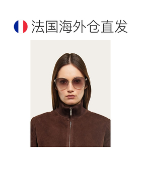 自营欧洲直邮Ferragamo菲拉格慕 女士金色/渐变赭棕色金属长方形