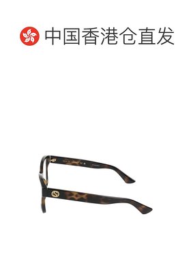 1h可退 香港直邮Gucci 古驰 女士 徽标平光镜 GG1340O black黑色