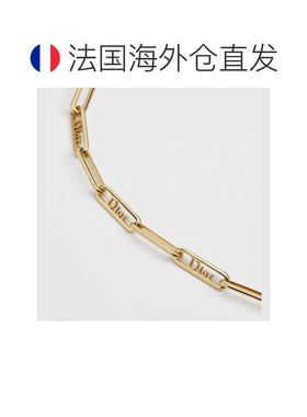 自营1h可退 欧洲直邮Dior迪奥  Link女士金色金属手链