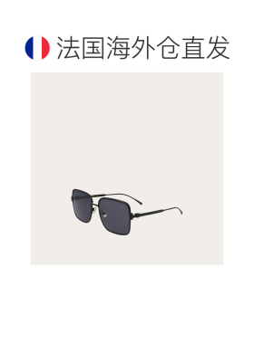 自营欧洲直邮Ferragamo菲拉格慕 女士黑色/灰色金属长方形太阳镜