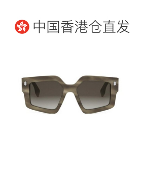 香港直邮FENDI 女士眼镜 FE40162I50F AW2025 棕色 几何框太阳镜