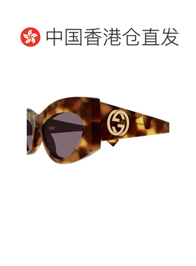 1h可退 香港直邮GUCCI 女士眼镜 GG1843S003 CO 棕色 猫眼框太阳