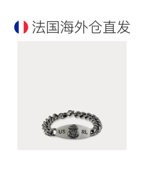 自营欧洲直邮Ralph Lauren拉夫劳伦 男士灰色银质手链