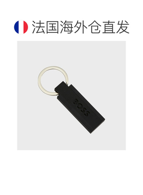 自营欧洲直邮HUGO BOSS雨果BOSS BLACK 带标志黑色硅胶和黄铜钥匙