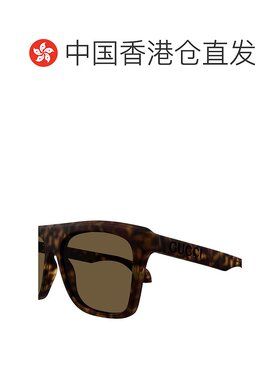 香港直邮Gucci 古驰 男士 几何框太阳镜 GG1570S brown棕色 舒适