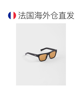 自营欧洲直邮PRADA普拉达 男士蜂蜜色醋酸纤维Prada徽标太阳镜