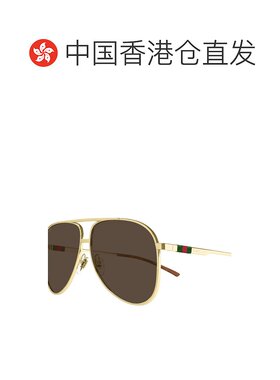 1h可退 香港直邮Gucci 古驰 男士 眼鏡飛行員鏡框太陽眼鏡 GG1677