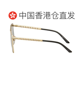 1h可退 香港直邮versace 范思哲 男士 黑色 Tubular Greca 太阳镜
