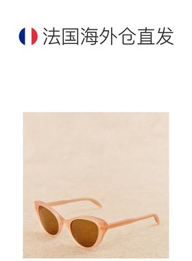 自营欧洲直邮Sezane 女士腮红色醋酸纤维太阳镜新款