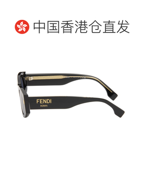 1h可退 香港直邮Fendi 芬迪 女士 黑色 Roma 太阳镜 FE40125IW520