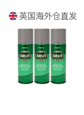 欧洲直邮Brut百露男士止汗剂木质和辛辣香调腋下抑汗喷雾除臭正品