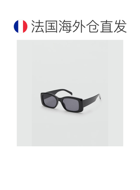 自营欧洲直邮Mango芒果 女士黑色矩形镜框太阳镜