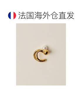 自营欧洲直邮Sessun思溯 Zoea金色黄铜玻璃珠耳骨夹珍珠配饰