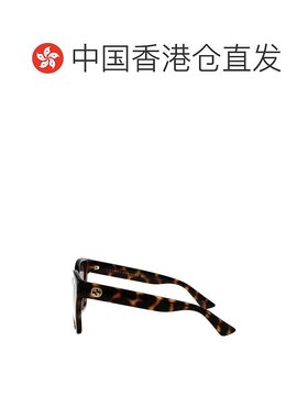 香港直邮Gucci 古驰 女士 几何框太阳镜 GG1338S black黑色 舒适