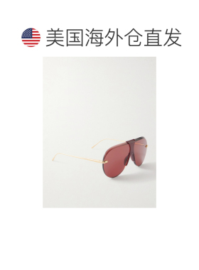 1h可退 美国直邮LOEWE 罗意威 女士 飞行员镀金醋纤太阳眼镜 LW40
